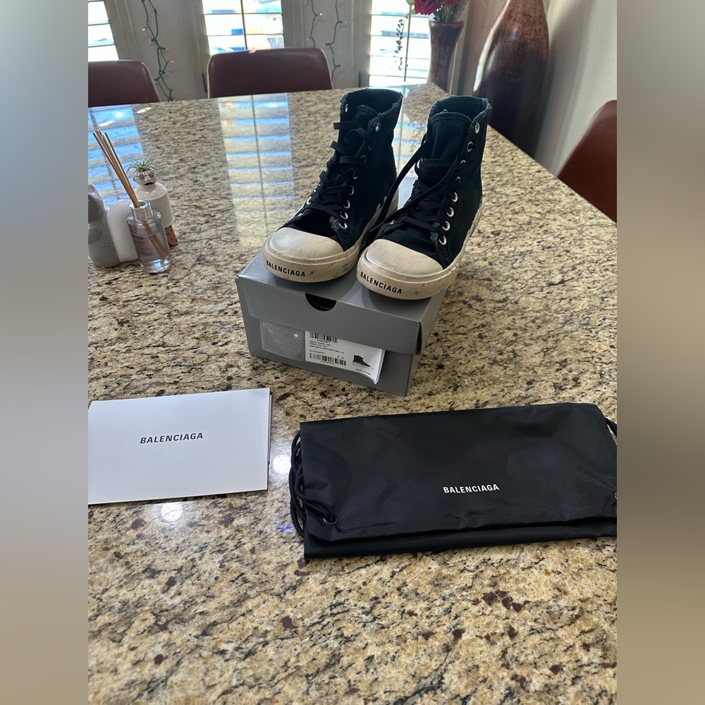 Balenciaga high top graffiti sneaker